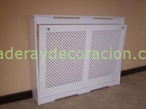 Cubreradiador lacado puerta de celosía